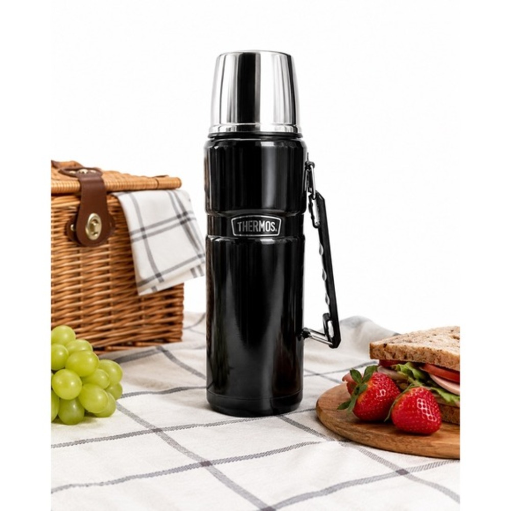 Thermos Work Series Black Stainless Steel Vacuum Insulated Beverage Bottle 31-12